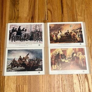 Set of 4 souvenir stamp sheets in memory of American Revolution!